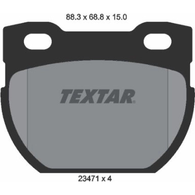 Textar Bremsbelagsatz, Scheibenbremse Q+ 2347101 Textar Bremsbelagsatz, Scheibenbremse Q+ 2347101