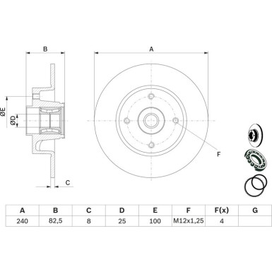 BOSCH Bremsscheibe 0 986 479 278