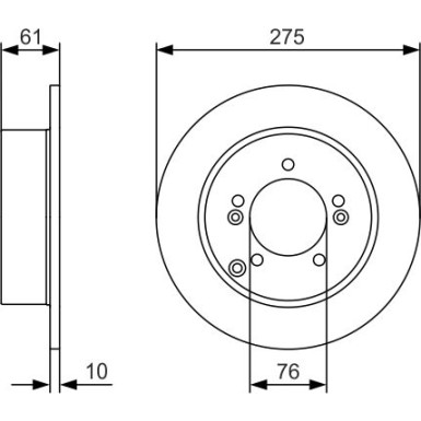 BOSCH Bremsscheibe 0 986 479 525