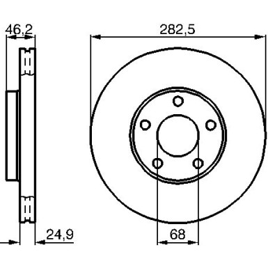BOSCH Bremsscheibe 0 986 479 C81