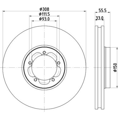 Hella Bremsscheibe PRO 8DD 355 123-131 Hella Bremsscheibe PRO 8DD 355 123-131