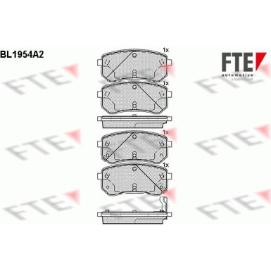 FTE Bremsbelagsatz, Scheibenbremse 9010541 FTE Bremsbelagsatz, Scheibenbremse 9010541