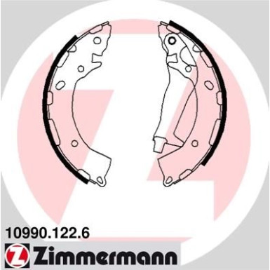 Zimmermann Bremsbackensatz 10990.122.6 Zimmermann Bremsbackensatz 10990.122.6