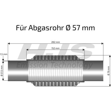 Flexrohr, Abgasanlage 83 00 8540 Flexrohr, Abgasanlage 83 00 8540
