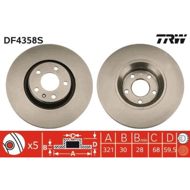 Bremsscheibe DF4358S Bremsscheibe DF4358S