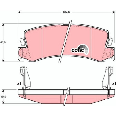 TRW Bremsbelagsatz, Scheibenbremse COTEC GDB3164