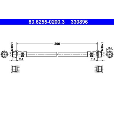 Bremsschlauch 83.6255-0200.3 Bremsschlauch 83.6255-0200.3