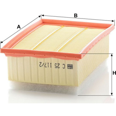 MANN-FILTER C 25 117/2 Luftfilter MANN-FILTER C 25 117/2 Luftfilter
