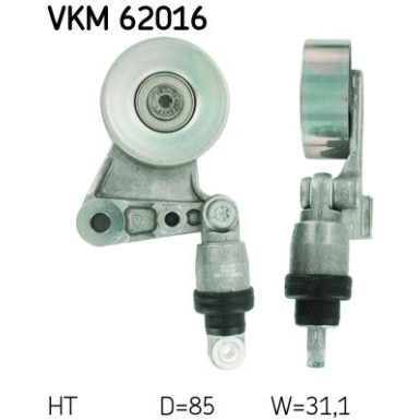 SKF Spannrolle, Keilrippenriemen VKM 62016