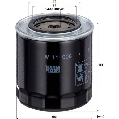 Ölfilter W 11 008