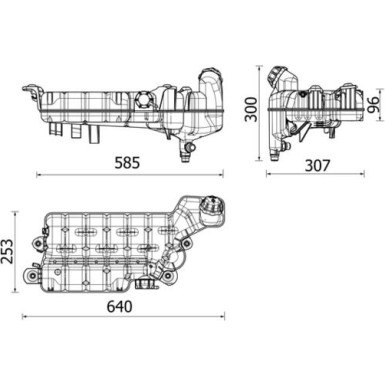 Ausgleichsbehälter, Kühlmittel CRT 99 000P Ausgleichsbehälter, Kühlmittel CRT 99 000P
