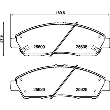 Hella Bremsbelagsatz, Scheibenbremse 8DB 355 020-211