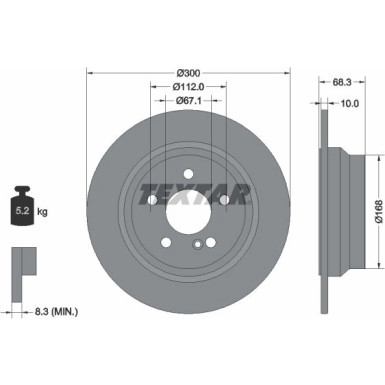 Textar Bremsscheibe PRO+ 92115405