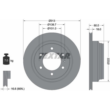 Textar Bremsscheibe 92091600