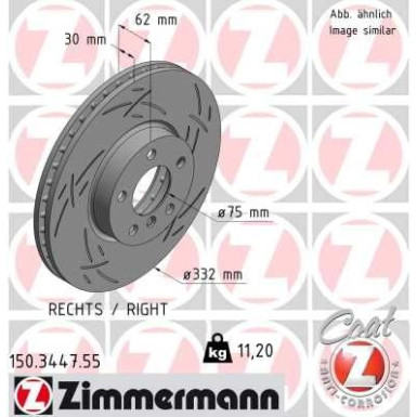 Zimmermann Bremsscheibe BLACK Z 150.3447.55 Zimmermann Bremsscheibe BLACK Z 150.3447.55
