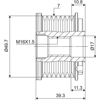 Valeo Generatorfreilauf VALEO NEW SPARE PART 588072