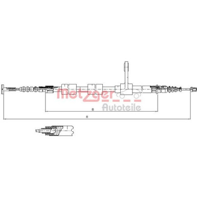 Metzger Seilzug, Feststellbremse 251.33