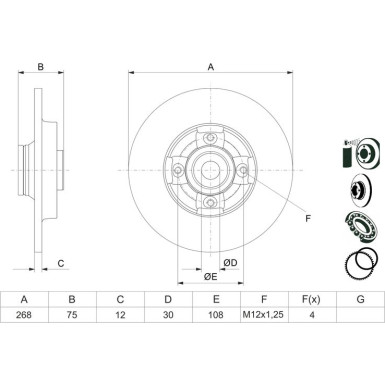 BOSCH Bremsscheibe 0 986 479 387