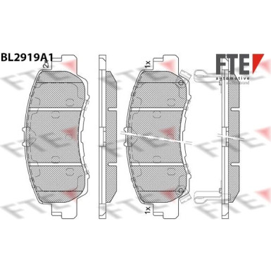 FTE Bremsbelagsatz, Scheibenbremse 9011162