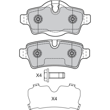 Valeo Bremsbelagsatz, Scheibenbremse 601041
