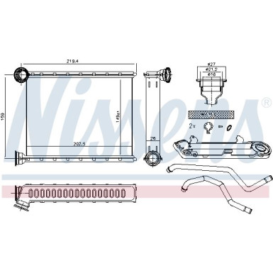 Nissens Wärmetauscher, Innenraumheizung FIRST FIT 72067