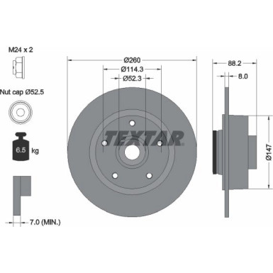 Textar Bremsscheibe PRO 92195903 Textar Bremsscheibe PRO 92195903