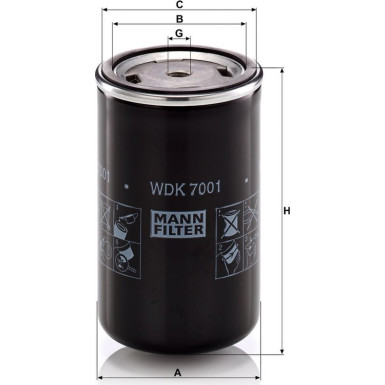 Kraftstofffilter WDK 7001 Kraftstofffilter WDK 7001