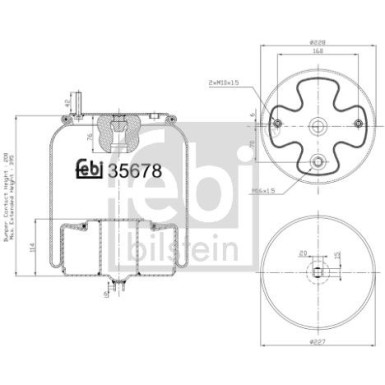 FEBI BILSTEIN 35678 Federbalg, Luftfederung