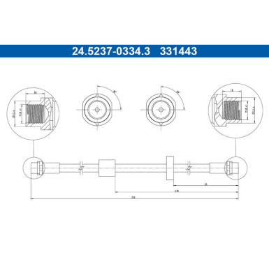 Bremsschlauch 24.5237-0334.3 Bremsschlauch 24.5237-0334.3