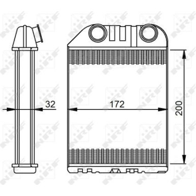 NRF Wärmetauscher, Innenraumheizung ohne Rohr EASY FIT 54287 NRF Wärmetauscher, Innenraumheizung ohne Rohr EASY FIT 54287