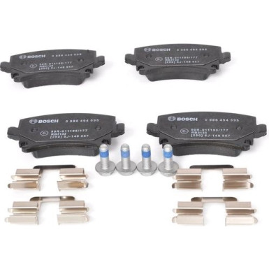 BOSCH Bremsbelagsatz, Scheibenbremse 0 986 494 595 BOSCH Bremsbelagsatz, Scheibenbremse 0 986 494 595