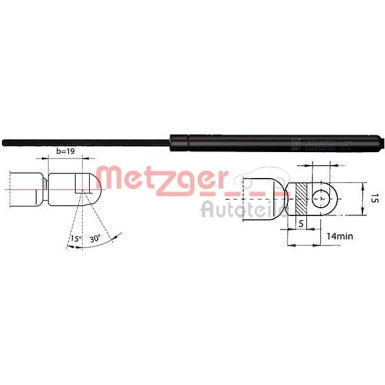 Metzger Gasfeder, Koffer-/Laderaum 2110030