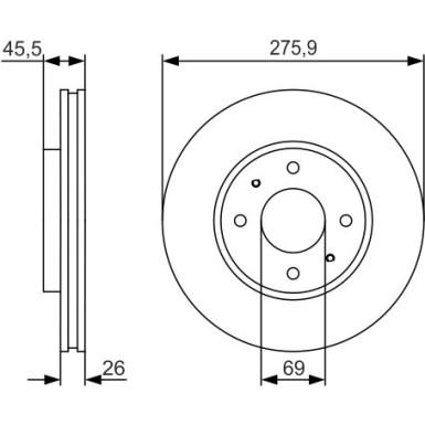 Bremsscheibe 0 986 479 R94 Bremsscheibe 0 986 479 R94