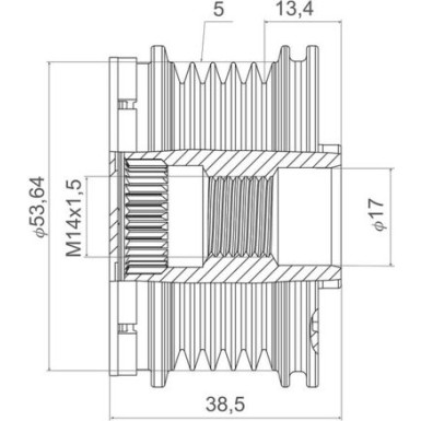 Valeo Generatorfreilauf VALEO NEW SPARE PART 588444