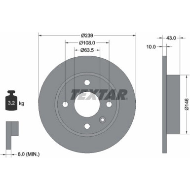 Textar Bremsscheibe 92050900