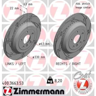 Zimmermann Bremsscheibe BLACK Z 400.3663.53