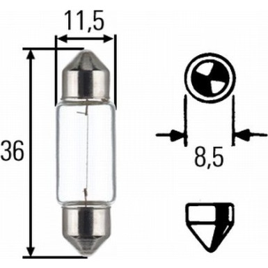Hella 2 x HELLA Glühlampe, Park-/Positionsleuchte 8GM 002 092-123