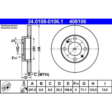 Bremsscheibe 24.0108-0106.1