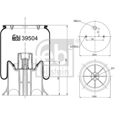 FEBI BILSTEIN 39504 Federbalg, Luftfederung