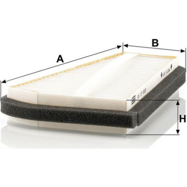 MANN-FILTER CU 17 003 Innenraumfilter, Partikelfilter