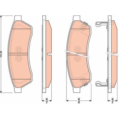 TRW Bremsbelagsatz, Scheibenbremse GDB4172