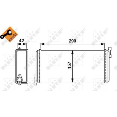 NRF Wärmetauscher, Innenraumheizung EASY FIT 54240