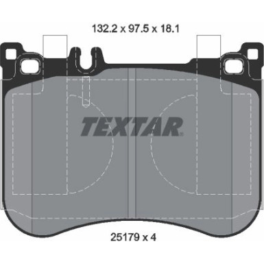 Textar Bremsbelagsatz, Scheibenbremse 2517901 Textar Bremsbelagsatz, Scheibenbremse 2517901