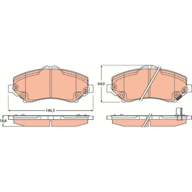 Bremsbelagsatz, Scheibenbremse GDB4605 Bremsbelagsatz, Scheibenbremse GDB4605