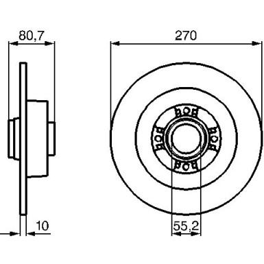 BOSCH Bremsscheibe 0 986 479 196