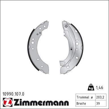 Bremsbackensatz 10990.107.0