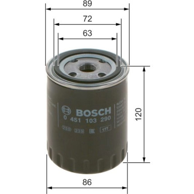 BOSCH 0 451 103 290 Ölfilter BOSCH 0 451 103 290 Ölfilter