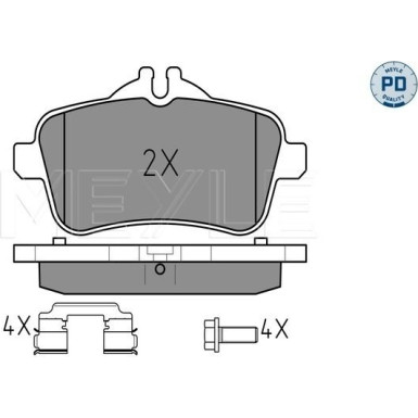 Meyle Bremsbelagsatz, Scheibenbremse MEYLE-PD: Advanced performance and design 025 252 1516/PD