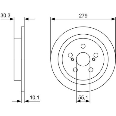 BOSCH Bremsscheibe 0 986 479 D35