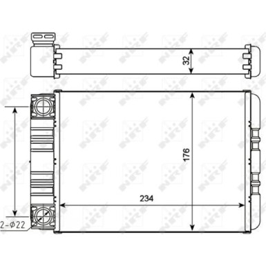 NRF Wärmetauscher, Innenraumheizung 54274 NRF Wärmetauscher, Innenraumheizung 54274